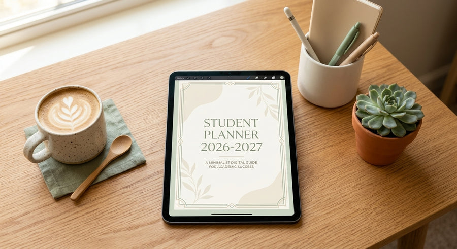 Aesthetic Digital Student Planner 2026-2027 | GoodNotes & Printable | Hyperlinked College Planner