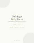Soft Sage Daily Focus — Minimalist Student Planner Bundle